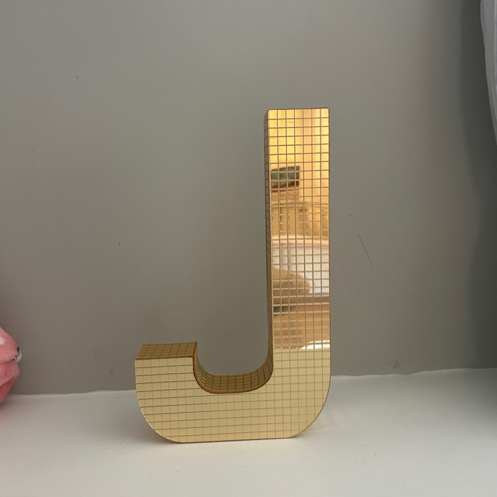 Gold Letter J Decor